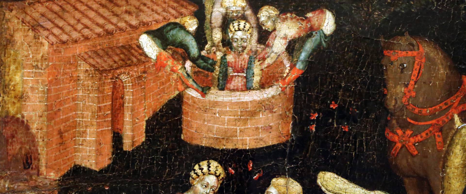 Secondo maestro di carpi, leggenda di san giovanni boccadoro (crisostomo), 1430 ca. 02 donna in pozzo photo by Sailko